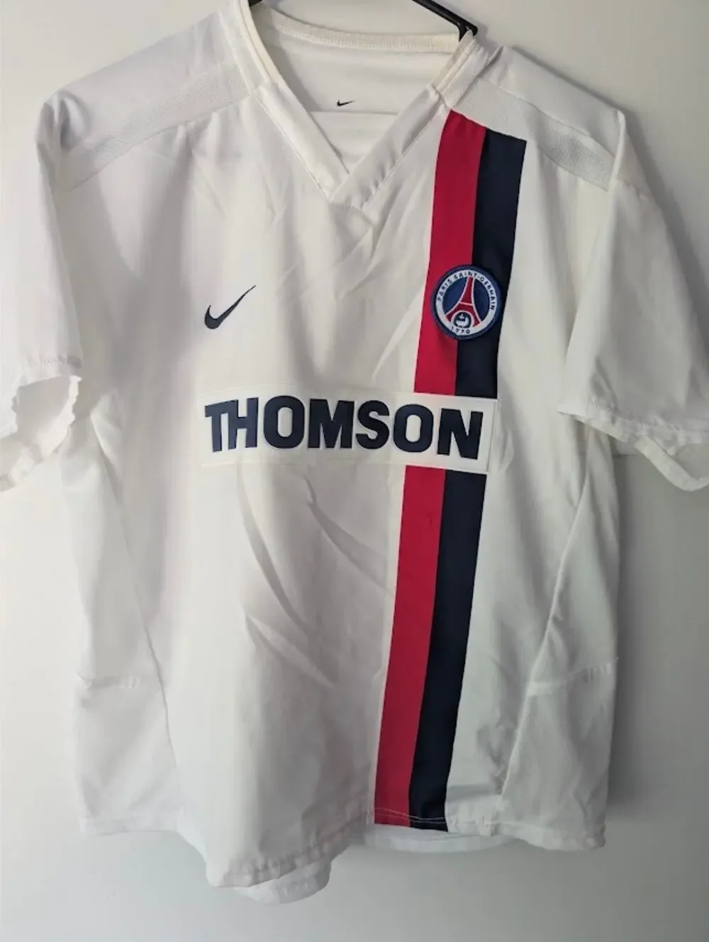 PSG 2002-2004 Away Jersey Youth XL Nike Vintage Authentic Retro White